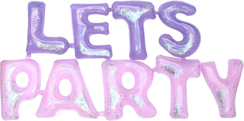 NPW Letras inflables de flotador de piscina "Let's Party" – Grandes decoraciones flotantes para fiestas en la piscina y celebraciones de verano