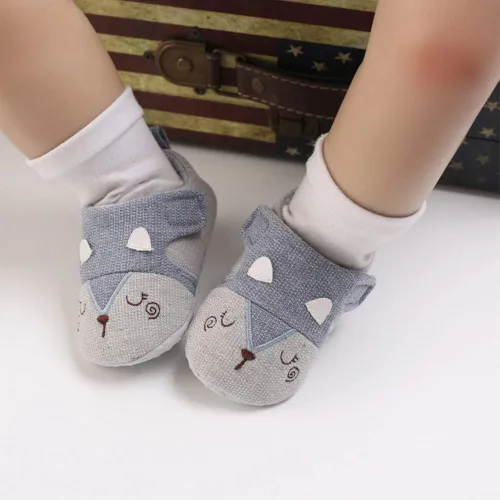 Miniatura 5 de Zapatos de punto para recién nacidos, para niños y niñas, con suela antideslizante suave, para cuna, para niños pequeños, zapatos de calcetín