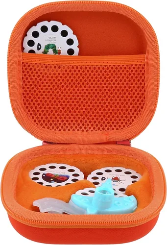 Miniatura 8 de Aenllosi Estuche de transporte rígido de repuesto para mini proyector Moonlite, paquete de regalo para hasta 20 carretes de cuentos, organizador