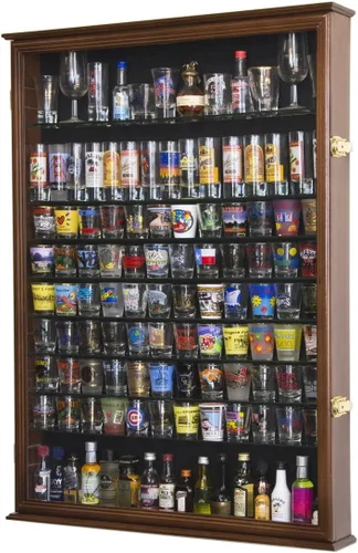 Miniatura 6 de Vitrina de vidrio de tiro XL para tirador alto y mini botella de licor Negro
