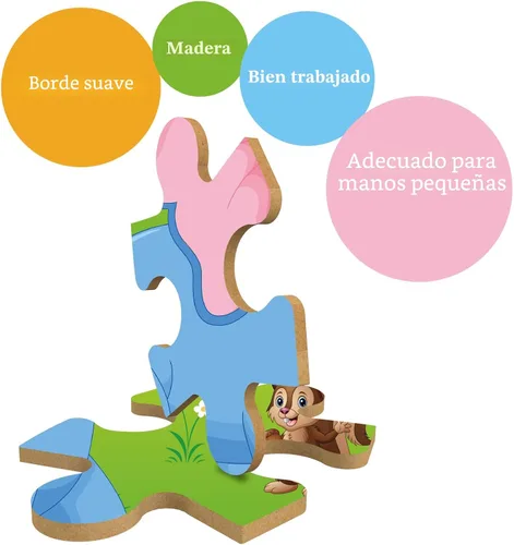 Miniatura 3 de Rompecabezas para niños de 3 a 5 años, juguetes de madera Montessori, aprendizaje educativo, juegos preescolares para niños y niñas de 3, 4, 5 años