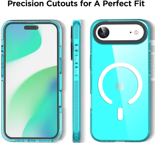 Miniatura 362 de AICase Funda protectora para iPhone 16 compatible con iPhone 16, delgada, ligera, transparente [no amarillenta] Diseño vibrante