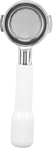 Miniatura 5 de GLOGLOW Portafiltro de café sin fondo, filtro de una sola capa duradero sin fondo, mango de filtro de café para oficina (tipo C2 plástico blanco)