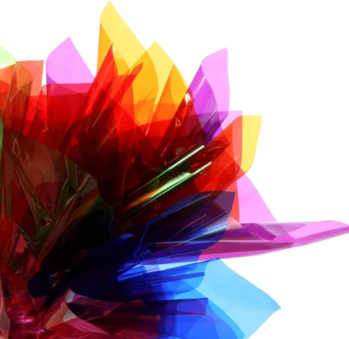 Miniatura 6 de Tallew 16 hojas grandes de celofán de 28 x 40 pulgadas, envolturas de celofán de colores, papel de celofán transparente, envoltura de regalo