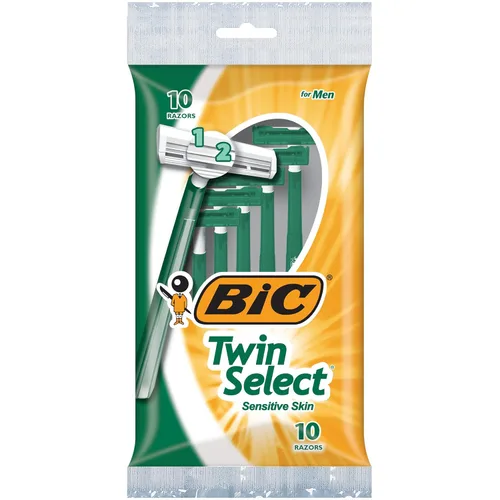Miniatura 4 de BIC Maquinilla de afeitar desechable Twin Select para hombre, piel sensible, 10 unidades (paquete de 3)