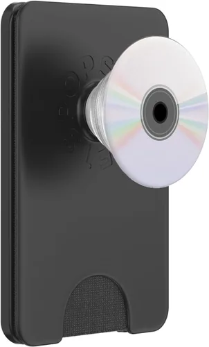Miniatura 8 de Diseño compacto de CD divertido – PopSockets agarre y soporte para teléfonos y tabletas, Negro