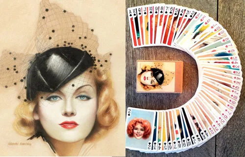 Miniatura 8 de Carteles Art Deco de moda (baraja de póquer 54 cartas todas diferentes) Vintage Fashion Belle Epoque Art Deco Carteles Artdecofashion
