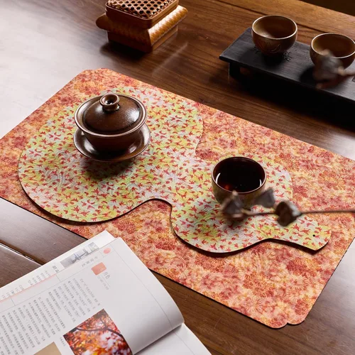 Miniatura 28 de Extra Long 2-Piece Table Runner Set 118, Waterproof Banquet Table Decor, Double Sided Event Cloth, Heavy Duty Tea Mat, Washable Reversible Brocade