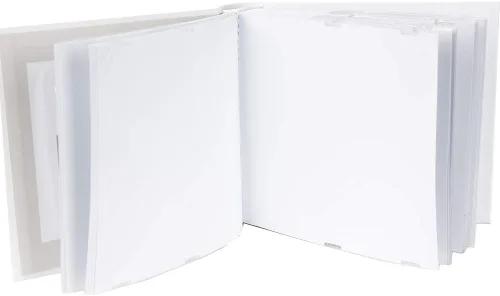 Miniatura 5 de Happy Homewares Álbum de fotos moderno de nietos blancos con texto dorado con capacidad para 80 fotos de 4 x 6 pulgadas
