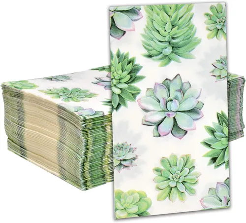 Miniatura 2 de 100 servilletas de papel botánico para suculentas, para baño, cactus, jardín, fiesta, baby shower, boda, decoración de mesa