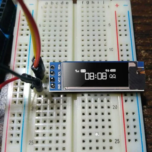 Miniatura 6 de DORHEA 2 unids 0.91 '' I2C OLED módulo de pantalla IIC 0.91 pulgadas I2C SSD1306 LED DC módulo blanco I2C LCD 128x32 controlador de pantalla 3.3V ~
