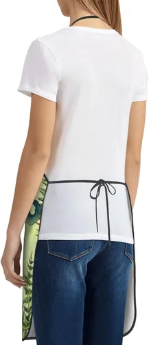 Miniatura 4 de Delantal ajustable impermeable para hombres y mujeres, cocina, hornear, jardinería, trabajo, babero Lindos dinosaurios de acuarela.