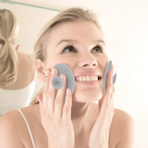 Miniatura 3 de Exfoliante facial de silicona, almohadillas de limpieza facial de precisión, almohadilla de limpieza de poros de precisión, cepillo para eliminar