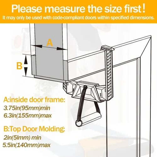 Miniatura 2 de Portable Pull Up Bar - Adjustable Doorway Home Gym with 330lbs Capacity - No Screw Installation for Workout Anywhere - Lightweight Travel Fitness