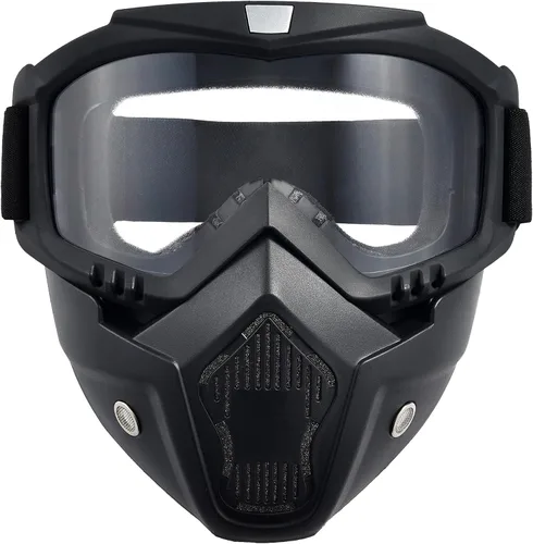 Miniatura 15 de Máscara facial de motocicleta de cara completa, gafas de bicicleta de tierra motocross, ATV, todoterreno, gafas de conducción y carreras