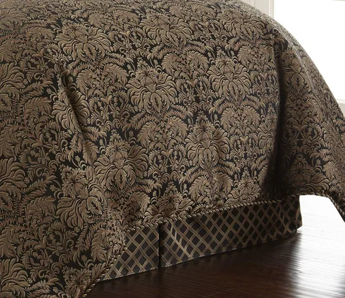 Miniatura 4 de Sterling Creek Juego de edredón Valencia de 9 piezas en tela jacquard floral