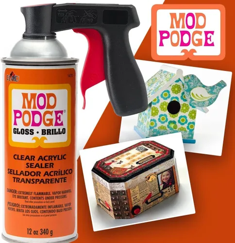 Miniatura 2 de Mod Podge - Sellador acrílico en aerosol brillante, 2 paquetes, revestimiento transparente mate, sellador en aerosol, asa de rociador en aerosol