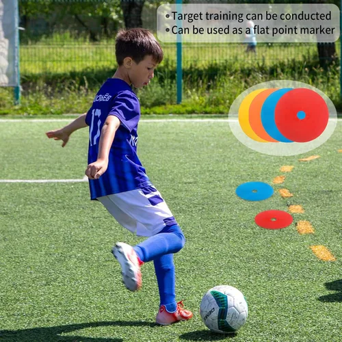 Miniatura 4 de 4 piezas de objetivo de portería de fútbol con cintas ajustables, colorido equipo de entrenamiento de fútbol para práctica de tiro para béisbol