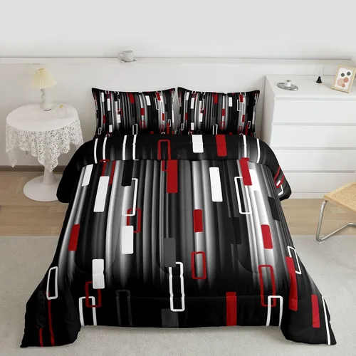 Miniatura 36 de jejeloiu Juego de ropa de cama Queen y King, juego de edredón de panal para niños, niñas, adolescentes, decoración de habitación, edredón Multi 07
