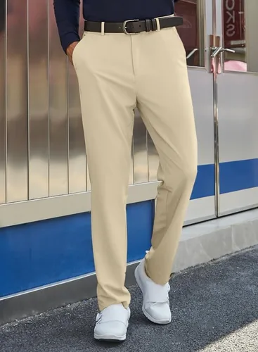 Miniatura 5 de JMIERR Pantalones de golf para hombre, elásticos, ajustados, para correr, viajes, trabajo, pantalones de vestir chinos para hombre