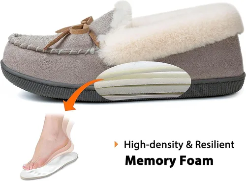 Miniatura 3 de RockDove Pantuflas estilo mocasín con purpurina Caroline para mujer