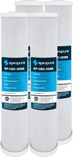 Miniatura 15 de SpiroPure SP-CBR2-10 10x2.5 0.5 Micron NSF Certificado NSF Cartucho de filtro de agua de bloque de carbono CBR2-10 155268-43 SMCB-2510 (caja de 12)