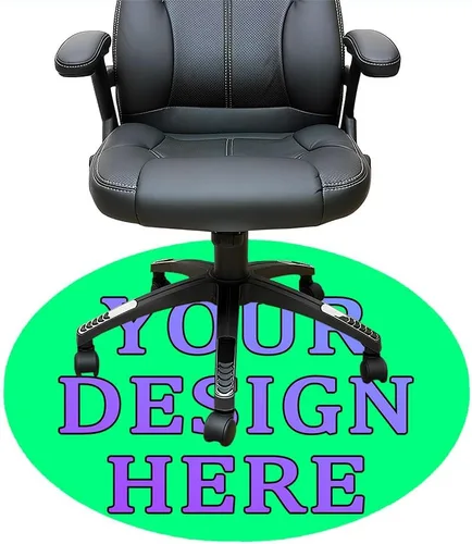 Miniatura 34 de Tapete redondo personalizado para silla de escritorio de oficina, diseño de tu propio logotipo de foto, texto, alfombrillas circulares