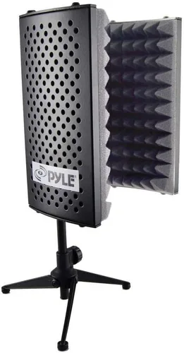 Miniatura 7 de Pyle PSMRS08 - Pantalla de aislamiento compacto para micrófono, reflector de gomaespuma con amortiguación de sonido de micrófono de estudio.