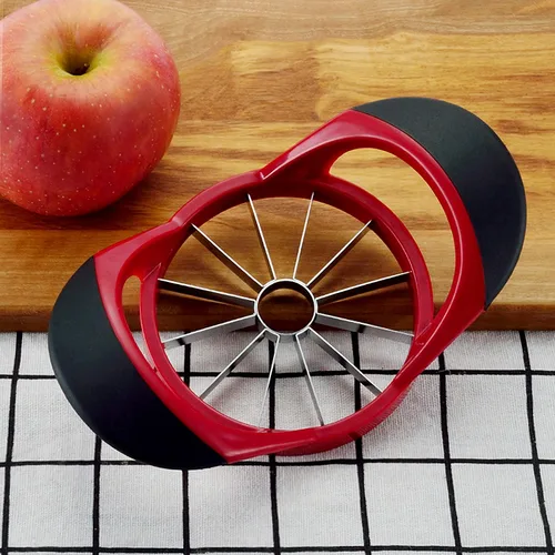 Miniatura 3 de Cortador de manzana de 12 hojas, cuchillas de acero inoxidable ultra afiladas y mango ergonómico de plástico, cortador de patatas 3 en 1 para papas
