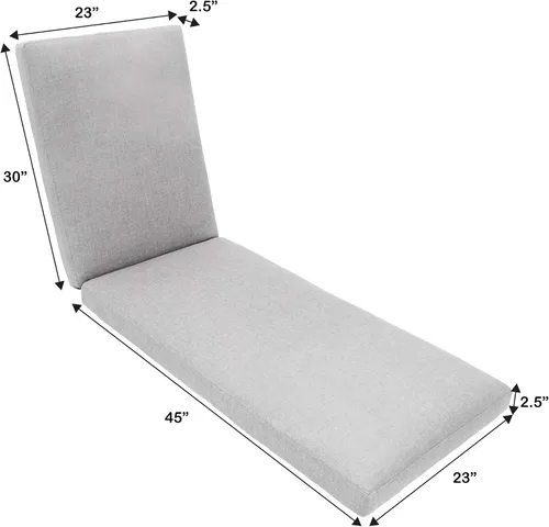 Miniatura 5 de Eddie Bauer Home - Cojín para tumbona para exteriores, borde de cuchillo, 23 pulgadas de ancho x 75 pulgadas de largo x 2.5 pulgadas de alto, lona