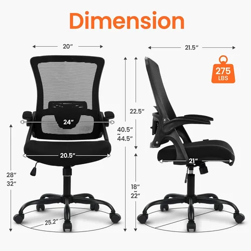 Miniatura 2 de NEO CHAIR Silla de oficina con respaldo alto, silla de malla, cómodo asiento de computadora para juegos con reposabrazos y ruedas abatibles