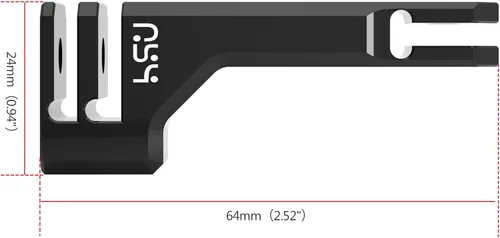 Miniatura 7 de HSU Adaptador de soporte vertical de aluminio con 1/4 "- 20 agujeros para Gopro Hero 13/12/11/10/9/8/7/6/5/4 AKASO Campark Insta360 DJI Osmo Action