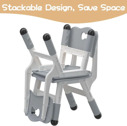 Miniatura 7 de GAOMON Silla para Niños, Silla Infantil Ajustable en 3 Niveles de Altura, Sillas de Plástico para Niños y Niñas de 2 a 6 Años, Adecuada para Uso