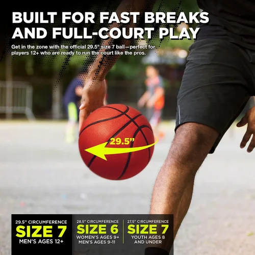 Miniatura 2 de Lifeworks Rubber Basketball - Made for Indoor and Outdoor Games - Sold Deflated (Pump NOT Included)