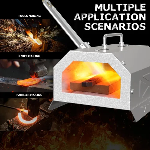 Miniatura 2 de Nelyrho Kit Inicial de Forja de Herrería, Hecho de Acero Inoxidable, con Regulador de 30PSl, para Equipos de Herrería y Fabricación de Cuchillos