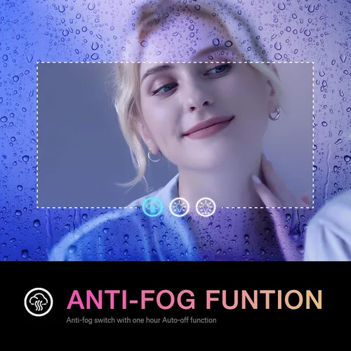 Miniatura 2 de LOAAO Espejo de Baño LED de 40"X32" con Luces, Antivaho, Regulable, Retroiluminación RGB + Iluminación Frontal, Espejo de Tocador de Baño