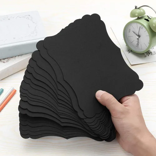 Miniatura 5 de Paquete de 50 tarjetas de kraft en blanco de cartulina gruesa marrón, tarjetas de felicitación para manualidades, tarjetas de regalo, menús, baby