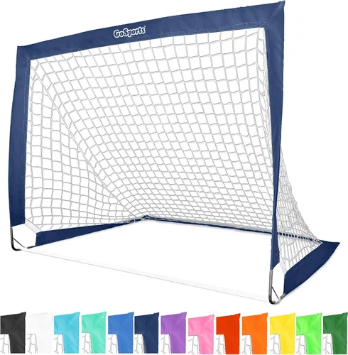 GoSports - Arcos de fútbol portátiles para niños, 13 opciones de color, elige 4 x 3 pies o 6 x 4 pies, redes desplegables de tono de equipo para