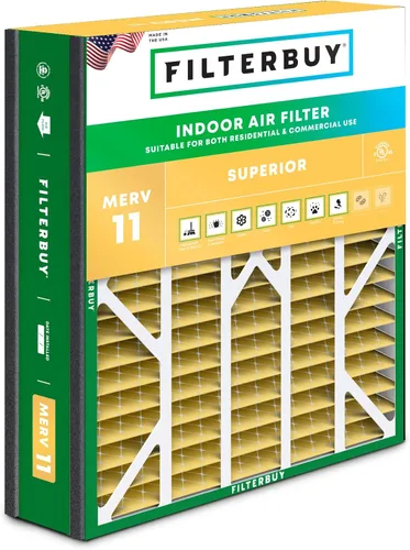 Miniatura 18 de Filterbuy Filtro de aire MERV 11 de 10 x 17 x 2 pulgadas para defensa superior de mascotas y alergias (paquete de 1), filtros exteriores plisados