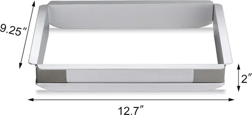 Miniatura 3 de New Star Foodservice Extensor de bandeja para bollo de aluminio, 9 x 13 pulgadas (tamaño de un cuarto)