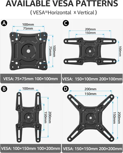 Miniatura 8 de MOUNTUP Soporte de pared para TV de movimiento completo para la mayoría de televisores de 13 a 42 pulgadas, brazo articulado de extensión de 21.7