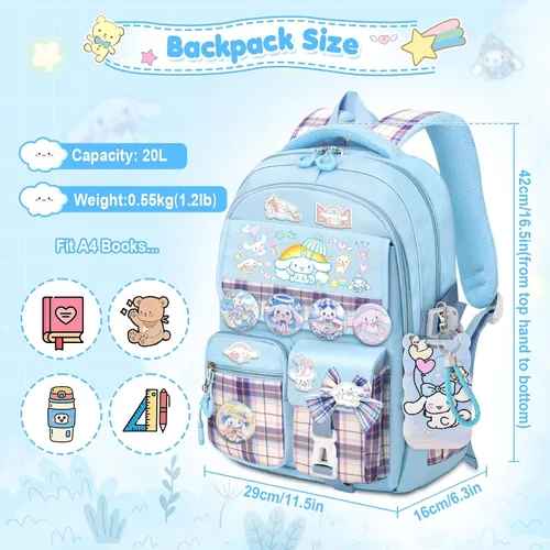 Miniatura 4 de Mochila KIEAL para Niñas, Azul