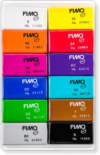 Miniatura 2 de STAEDTLER FIMO Arcilla de Polímero Suave - Arcilla para Hornear para Joyería, Escultura, Manualidades, 12 Colores Surtidos, 8023 C12-1