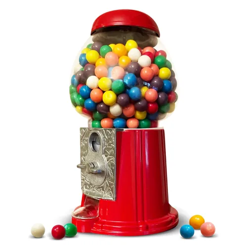 Miniatura 10 de American Gumball Company - Máquina de bolas de chicle roja de estilo retro de metal de 11 pulgadas, fabricada para bolas de chicle de 0.62 pulgadas