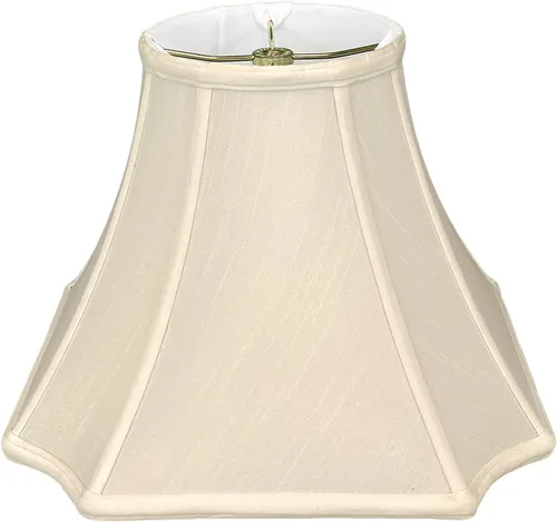 Royal Designs - Pantalla cuadrada de esquina de corte invertido, color beige, 9 x 20 x 14 pulgadas Blanco
