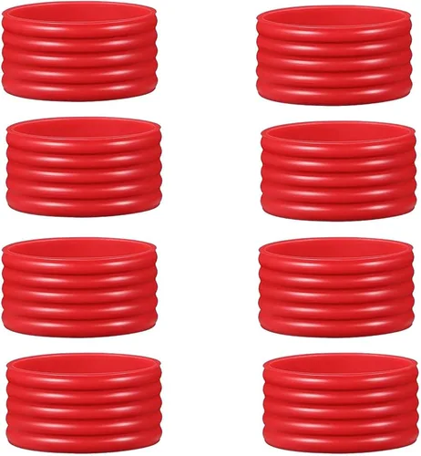 15 colores disponibles Buena elasticidad 8-45 piezas de raqueta de tenis/paletas de pickleball/squash anillo de silicona raqueta agarre bandas 8