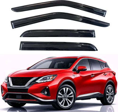 Miniatura 290 de KPY Visor de ventana compatible con Hyundai Tucson 2021-2025, 4 piezas de deflector de ventilación para ventana lateral, estilo Mugen, protector