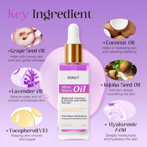 Miniatura 4 de Aceite para después del afeitado, calmante e hidratante, previene las quemaduras del cabello encarnado y la maquinilla de afeitar, extractos