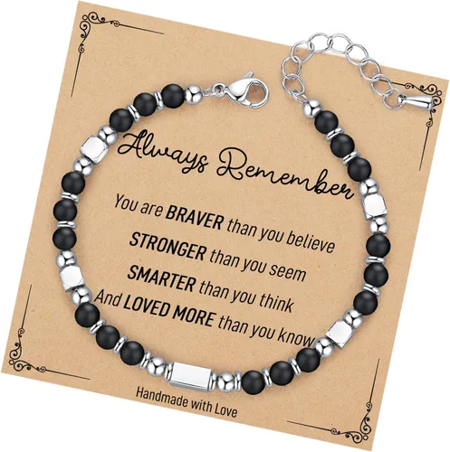 Miniatura 13 de AryaHozel Regalos de Navidad Calcetines Navideños para Adolescentes y Niños, Pequeñas Pulseras de Cuentas de Piedras Preciosas para Mujeres