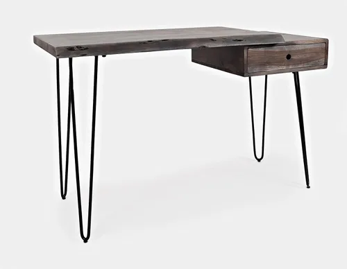 Miniatura 9 de Jofran Nature's Edge - Escritorio de madera de acacia maciza, 54 pulgadas de largo x 22 pulgadas de ancho x 30 pulgadas de alto, pizarra